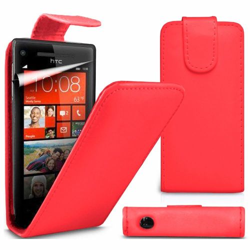 Etui Simili Cuir Pour Htc Windows Phone 8s - Rouge