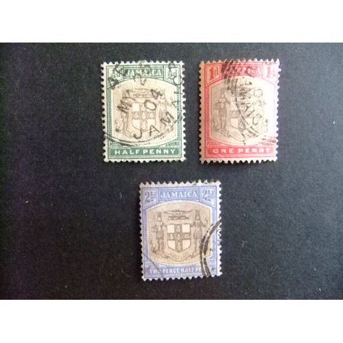 Jamaica 1904 Armoiries Yvert N 33 / 35 Fu Wmk Crown Ca Multiple