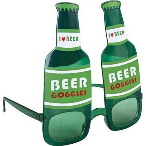 Lunettes Bouteille De Bière Vertes Adulte - 72233 - Taille Unique - Port 0¿