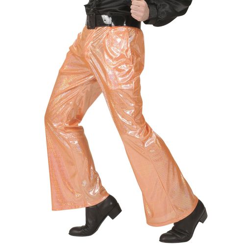 Pantalon Disco Holographique Orange Homme M / L