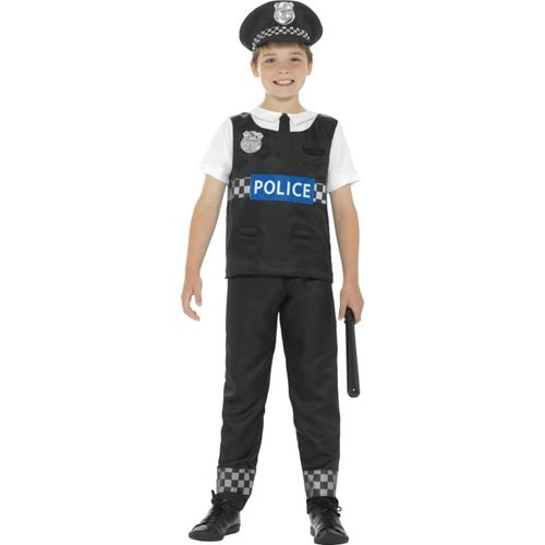 Déguisement Policier Noir Et Blanc Garçon 7 À 9 Ans