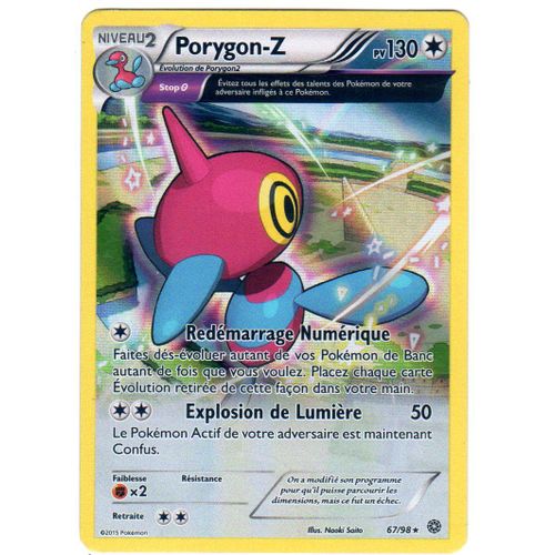 Carte Pokémon 67/98 Porygon-Z 130 Pv - Holo Xy - Origines Antiques Neuf Fr