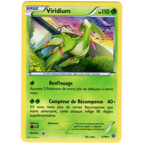 Carte Pokémon 12/98 Viridium Holo 110 Pv