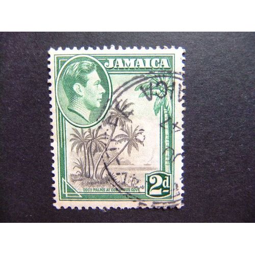 Jamaica 1938 Cocotiers De La Baie De Colomb Yvert N 126 º Fu