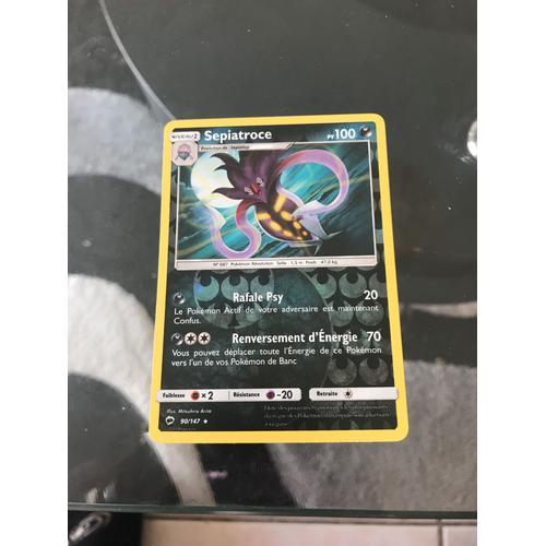 Carte Pokemon: Sepiatroce 90/147 Soleil Et Lune 3 Rare Reverse