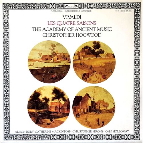 Vivaldi - "Les Quatre Saisons" - Christopher Hogwood - Disque Vinyle Lp 33 Tours - L'oiseau-Lyre 410 126 -1 : "Les Quatre Saisons" - The Academy Of Ancient Music