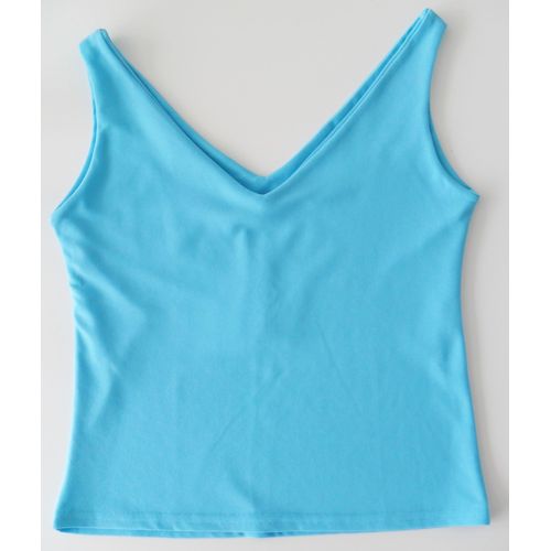 Débardeur Bleu Turquoise. Polyester. Taille 36