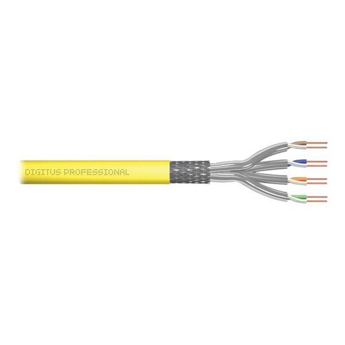 DIGITUS Professional - Câble en vrac - 1000 m - SFTP, PiMF - CAT 7a - IEEE 802.5/IEEE 802.3 - sans halogène, colonne montante, solide - jaune