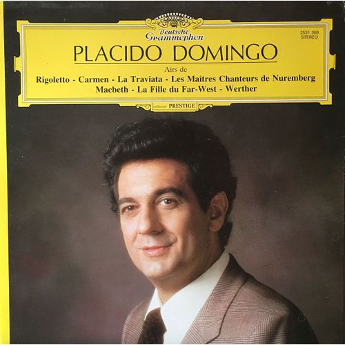 Placido Domingo - Disque Vinyle Lp 33 Tours - Deutsche Grammophon - 2531 369 - Airs D'opéras : Rigoletto, Carmen, La Traviata, Les Maitres Chanteurs De Nuremberg, Macbeth, Etc,