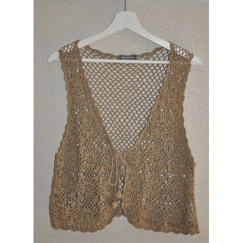 Gilet Boléro Bohème Taupe - Tex / Pluswoman - T. M/L -
