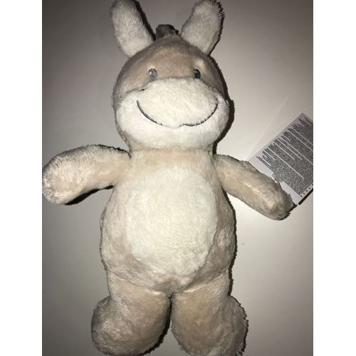 Doudou Zebre Beige Clair Blanc Nicotoy Simba Toys Benelux Peluche Jouet Eveil Bebe Animal Mixte Soft Toys Blankie Plush Zebra