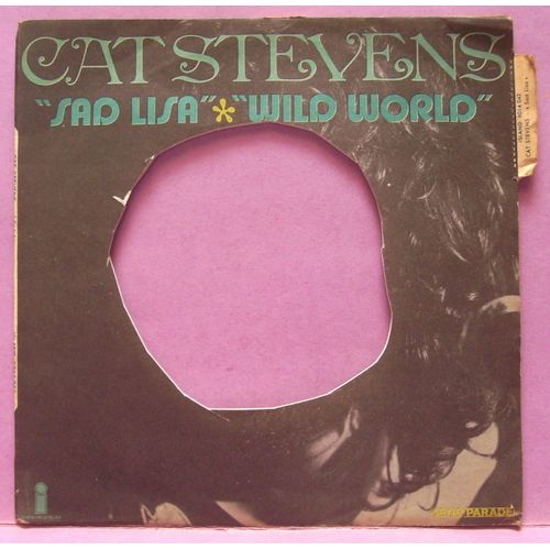 Pochette Pour Disque Vinyle 45 Tours - Cat Stevens - Sad Lisa / Wild World - Island 6014 042
