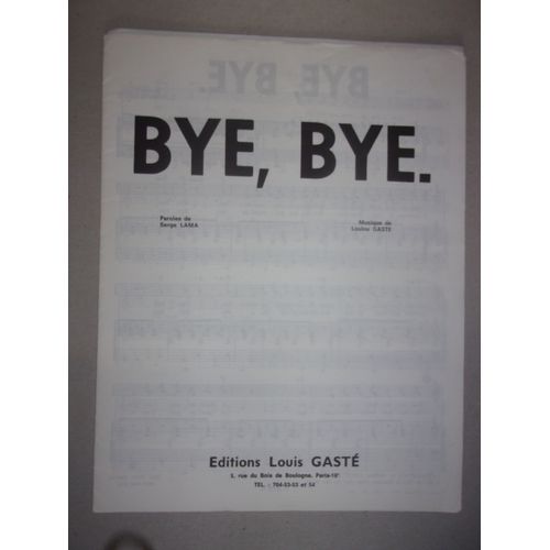 Bye Bye (Line Renaud)