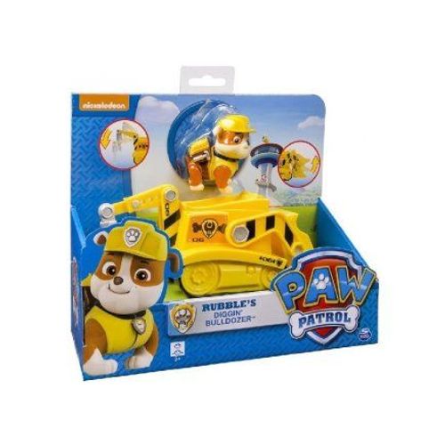 Pat Patrouille : Ruben Avec Son Bulldozer - Figurine Et Vehicule - Paw Patrol - Re:340