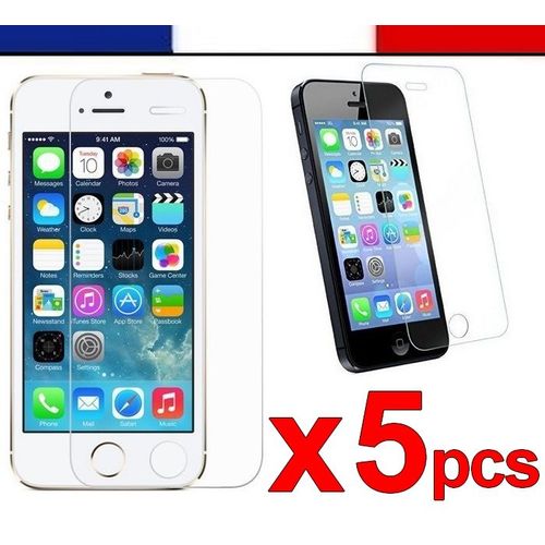 Lot De 5 Films Protecteurs D'écran Protège Écran Film Protection De Vitre Pour Iphone 5 / 5c / 5s