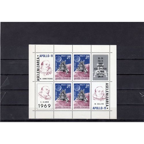 Bloc-Feuillet De Roumanie (L'homme Sur La Lune)