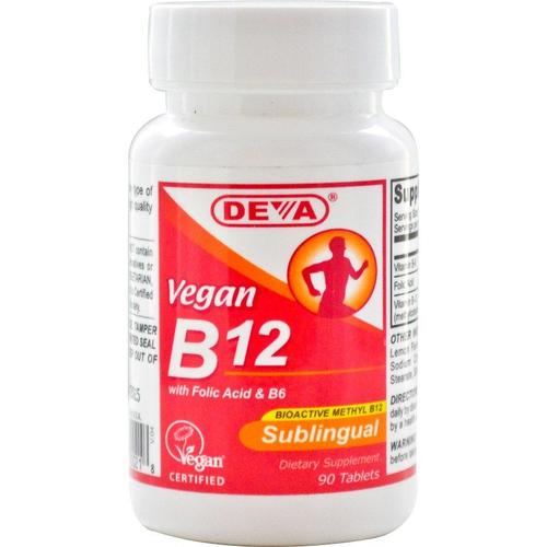 Vegan B12 Sublingual (90 Tablets) - Deva 