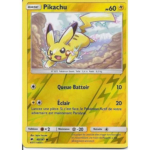 Holo Reverse Pikachu 40/147 - Ombres Ardentes