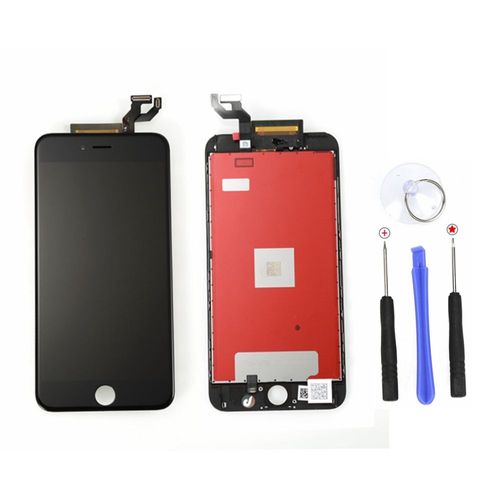 Ecran Lcd Vitre Tactile Réparation Sur Châssis Pour Iphone 6s Plus (5.5) Noir + Outils De Montage