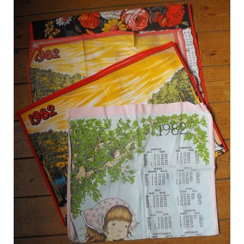 Torchons Calendrier Année 1982