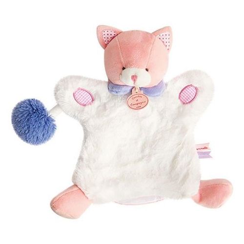Doudou Doudou Et Compagnie Chat Marionnette Lovely Fraise Pompon Violet Dc3050