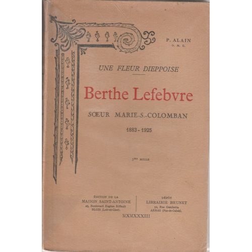 Une Fleur Dieppoise, Berthe Lefebvre