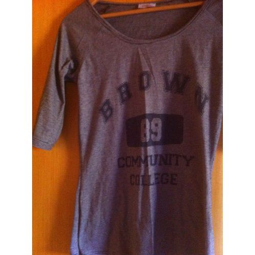 T-Shirt Pimkie Coton M Rayé Comme Neuf