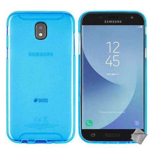 Housse Etui Coque Pochette Silicone Gel Fine Pour Samsung Galaxy J5 (2017) + Film Ecran - Bleu