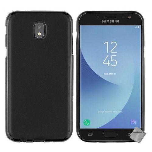 Housse Etui Coque Pochette Silicone Gel Fine Pour Samsung Galaxy J5 (2017) + Verre Trempe - Noir
