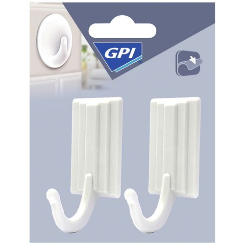 Crochet basique GPI - Strié GM - Blanc - Vendu par 2