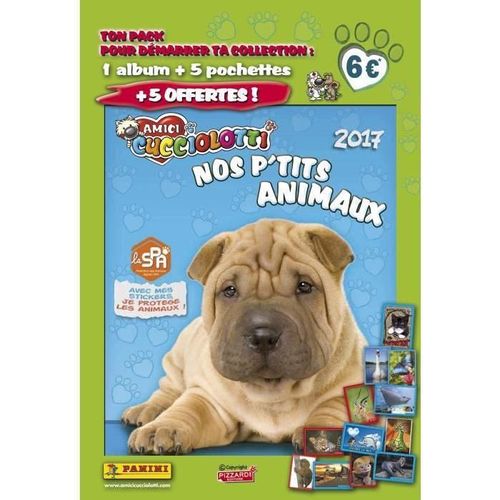 Panini Album + 10 Pochettes De 6 Stickers Dont 5 Offertes Cucciolotti