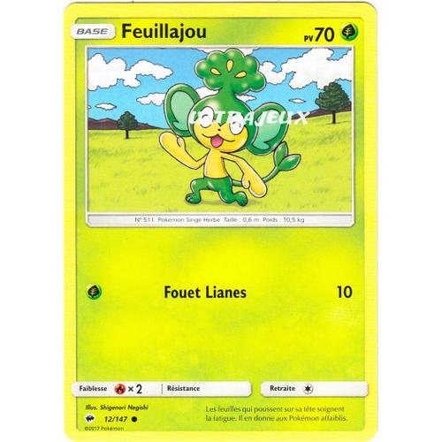 Pokémon - 12/178 - Feuillajou - Sl3 - Soleil Et Lune - Ombres Ardentes - Commune