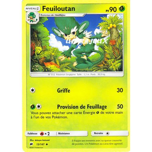 Pokémon - 13/178 - Feuiloutan - Sl3 - Soleil Et Lune - Ombres Ardentes - Peu Commune