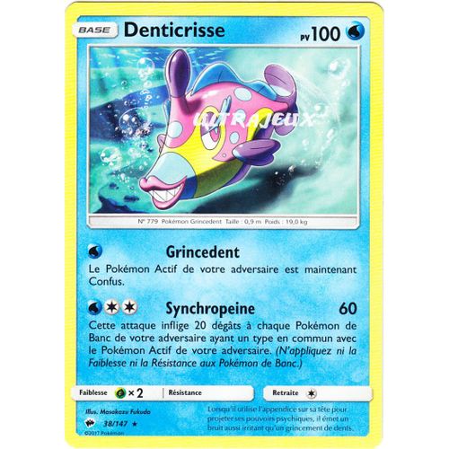 Pokémon - 38/178 - Denticrisse - Sl3 - Soleil Et Lune - Ombres Ardentes - Rare