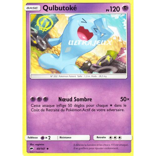 Pokémon - 49/178 - Qulbutoké - Sl3 - Soleil Et Lune - Ombres Ardentes - Peu Commune