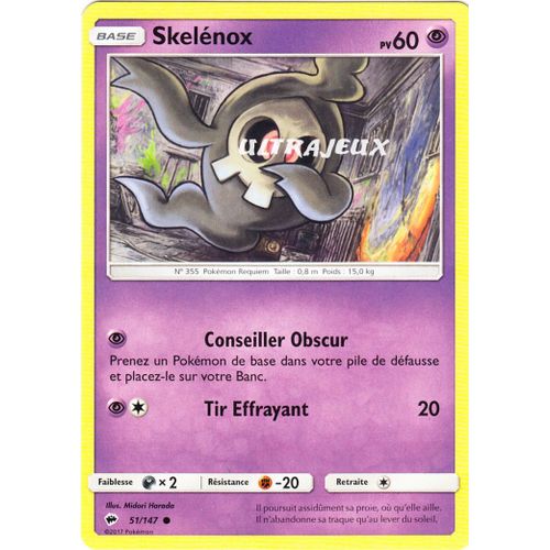 Pokémon - 51/178 - Skelénox - Sl3 - Soleil Et Lune - Ombres Ardentes - Commune