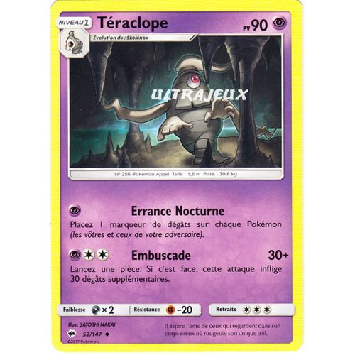 Pokémon - 52/178 - Téraclope - Sl3 - Soleil Et Lune - Ombres Ardentes - Peu Commune