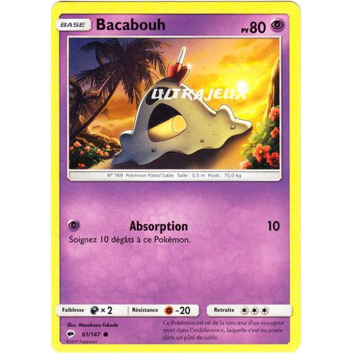 Pokémon - 61/178 - Bacabouh - Sl3 - Soleil Et Lune - Ombres Ardentes - Commune