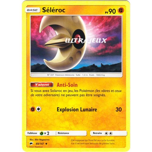 Pokémon - 68/178 - Séléroc - Sl3 - Soleil Et Lune - Ombres Ardentes - Peu Commune