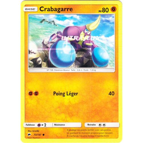 Pokémon - 73/178 - Crabagarre - Sl3 - Soleil Et Lune - Ombres Ardentes - Commune