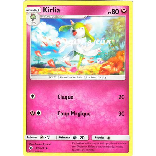 Pokémon - 92/178 - Kirlia - Sl3 - Soleil Et Lune - Ombres Ardentes - Peu Commune