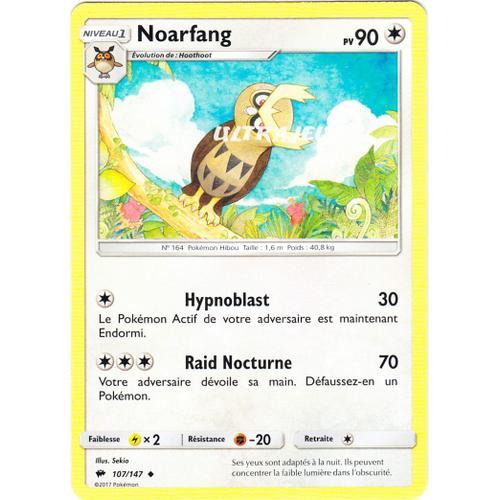 Pokémon - 107/178 - Noarfang - Sl3 - Soleil Et Lune - Ombres Ardentes - Peu Commune