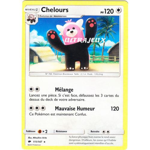 Pokémon - 111/178 - Chelours - Sl3 - Soleil Et Lune - Ombres Ardentes - Rare