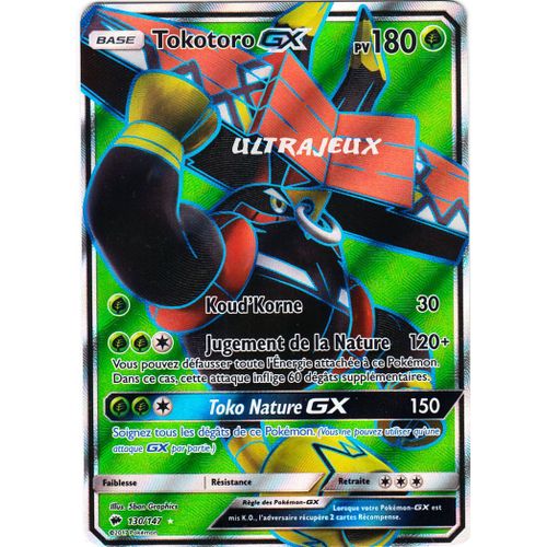 Pokémon - 130/178 - Tokotoro Gx - Sl3 - Soleil Et Lune - Ombres Ardentes - Full Art