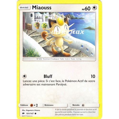 Pokémon - 101-R/178 - Miaouss - Reverse