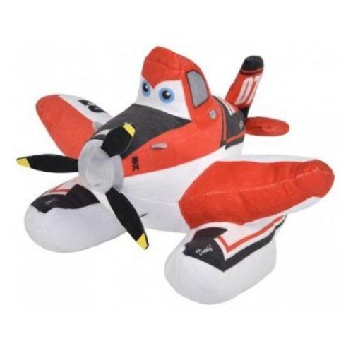 Peluche Planes : Dusty Bombardier A Eau 21 Cm - Avion Rouge Et Blanc - Pelcuche Simba - Enfant