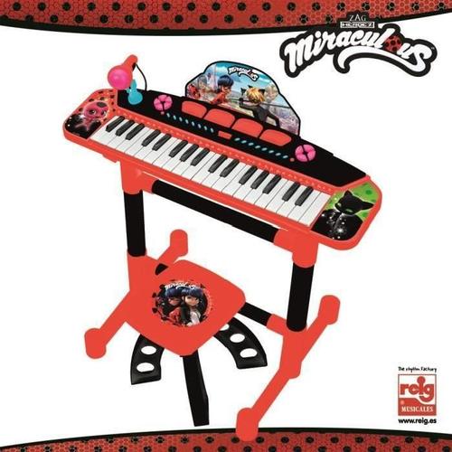 Miraculous/Ladybag Clavier Électronique - 4 Effets De Percussion - 8 Instruments - 8 Rythmes- A Piles