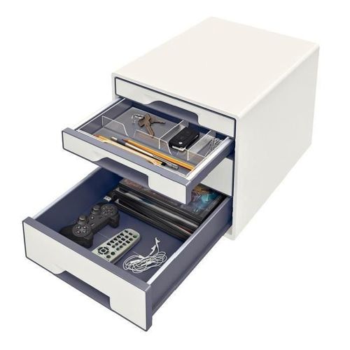 Leitz Wow - Bloc De Classement - 4 Tiroirs - Blanc