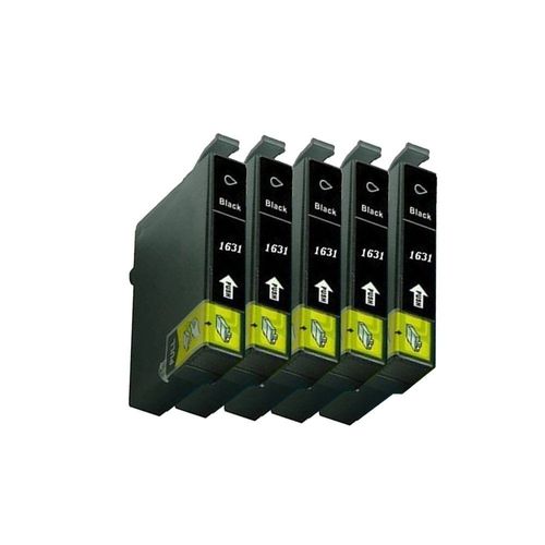 LCL(TM) Compatible 16XL T1631 (5-Pack,Noir) Cartouches d'encre pour Epson WorkForce