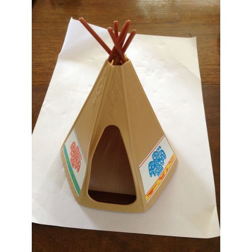 Lot Playmobil: Tipi Indien Vintage (De La Boîte 3406 De 1976)